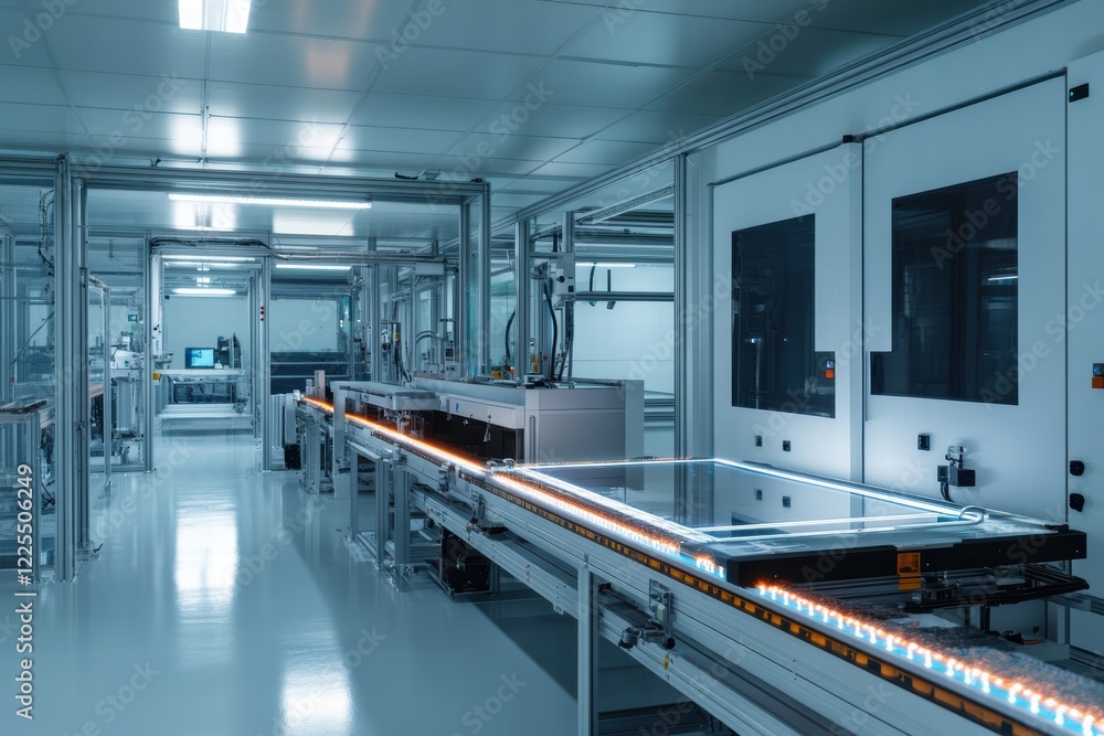 Aufkleber factory of the future showcasing fully automated production process with advanced technology