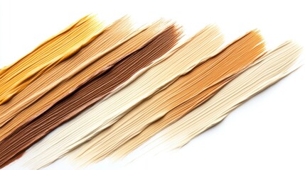 Makeup Foundation Swatches Beige, Brown, and Gold Tones