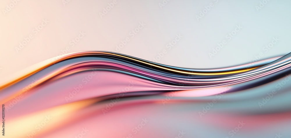 Aufkleber abstract colorful wave patterns creating a sense of movement and fluidity.