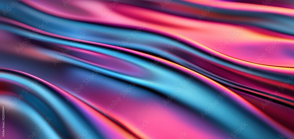 Poster abstract colorful waves creating a sense of motion and depth.
