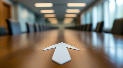 Directional Arrow on Conference Table