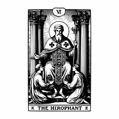 Fototapeta premium The Hierophant: A Spiritual Guide in Tarot