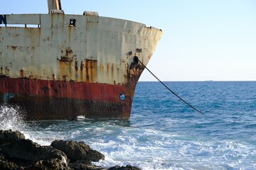 shipwreck in the sea