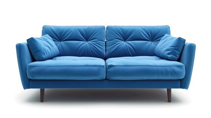 Fototapeta premium Sofa on white background with clipping path.