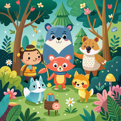 animals in the forest