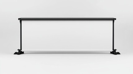 A retractable white backdrop stand for photography