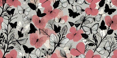seamless pattern with leaves