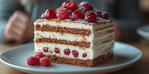 Luxuous Cake, Macro Photography Style, Generative AI Bakery background