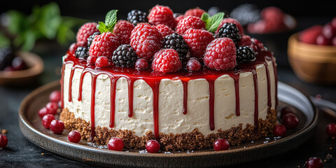 Luxuous Cake, Macro Photography Style, Generative AI Bakery background