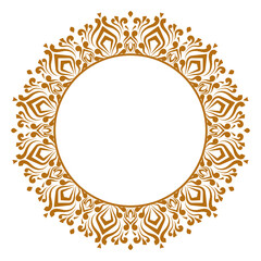 Luxury golden royal mandala arabesque islamic pattern for wedding invitation card in gold transparent background