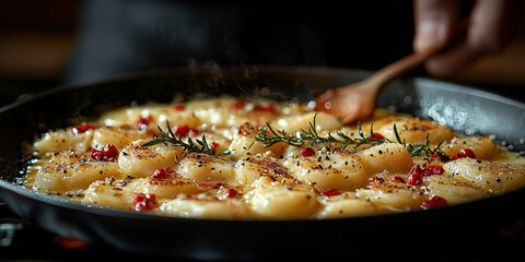 Luxuous Recipe, Macro Photography Style, Generative AI Restaurant background