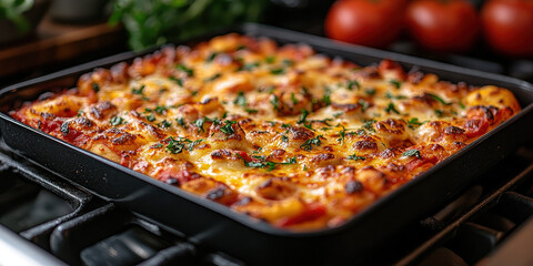 Luxuous Pizza, Macro Photography Style, Generative AI Pizza Restaurant background
