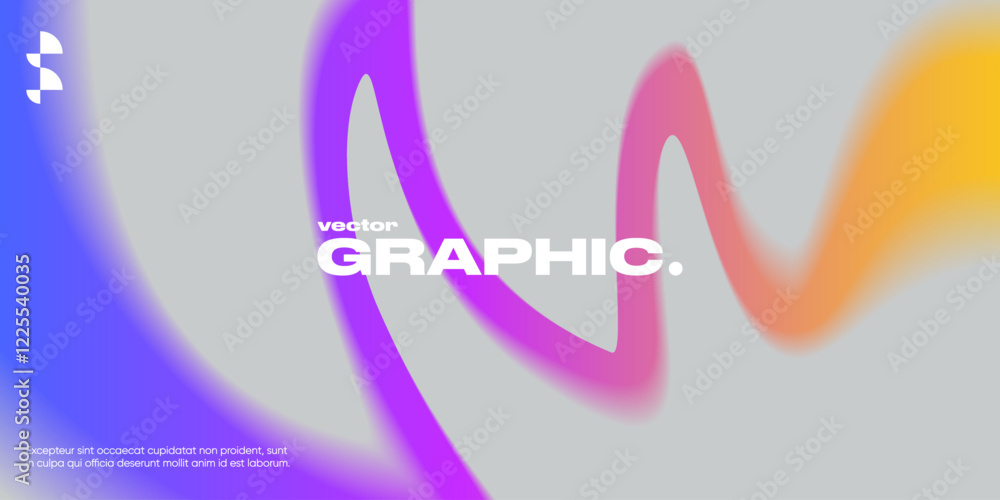 Aufkleber abstract background with colorful gradient shape. blurred motion effect. trendy design elements.
