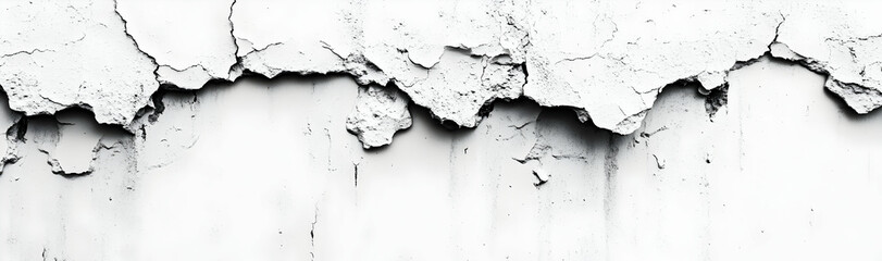 Fototapeta premium Textured white wall surface with visible rough details -