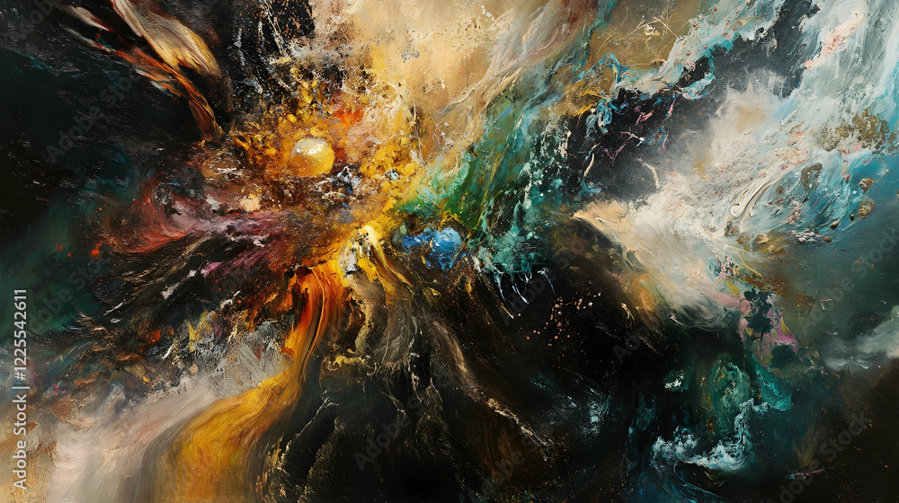 Poster the power of ai, an artistic representation of artificial intelligence and its potential in abstract
