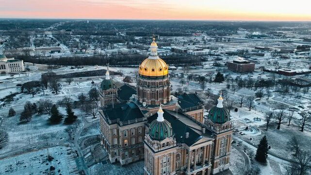 Des Moines Iowa Aerial