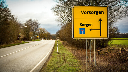Signposts the direct way to precaution versus worries