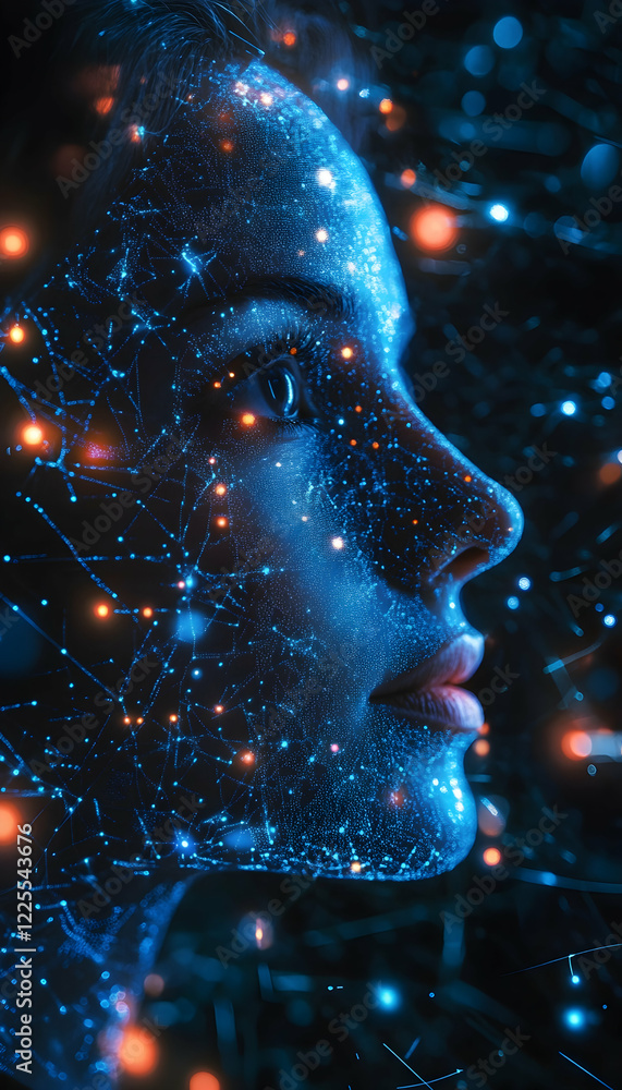 Poster transforming business development with ai concept design and creativity -