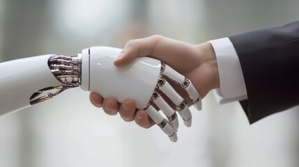 A Visual Representation of Smart Contract Execution with a Robotic Hand and Human Hand in a Digital Environment
