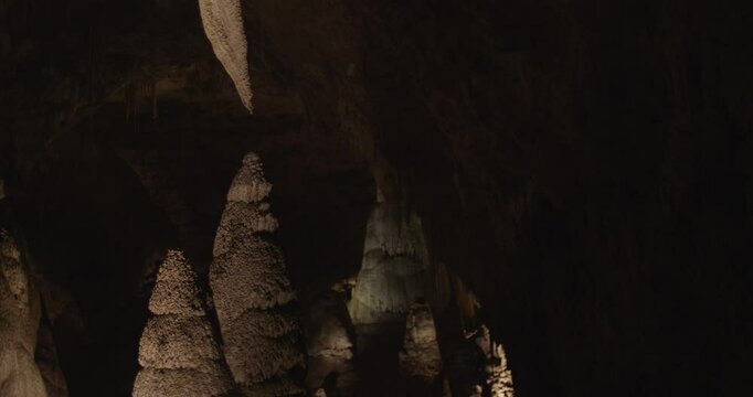 Carlsbad Caverns Stalactite and Stalagmite Almost Forming a Column
