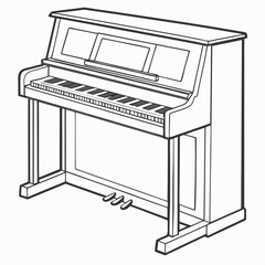 piano vector image on white background 
