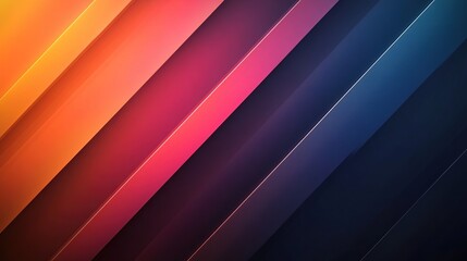 Obraz premium Abstract Diagonal Lines Warm And Cool Color Gradient