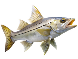 Fototapeta premium snook fish isolated on white background