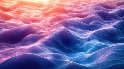 Obraz premium Abstract Colorful Wavy Lines Flowing Landscape