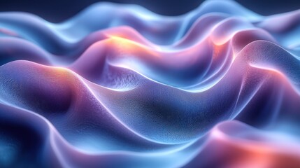 Obraz premium Abstract Wavy Surface with Glowing Hues