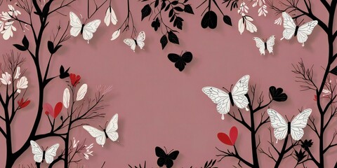 flowers and butterflies