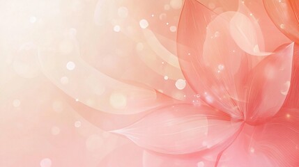 Abstract Pink Floral Design With Soft Bokeh Lights