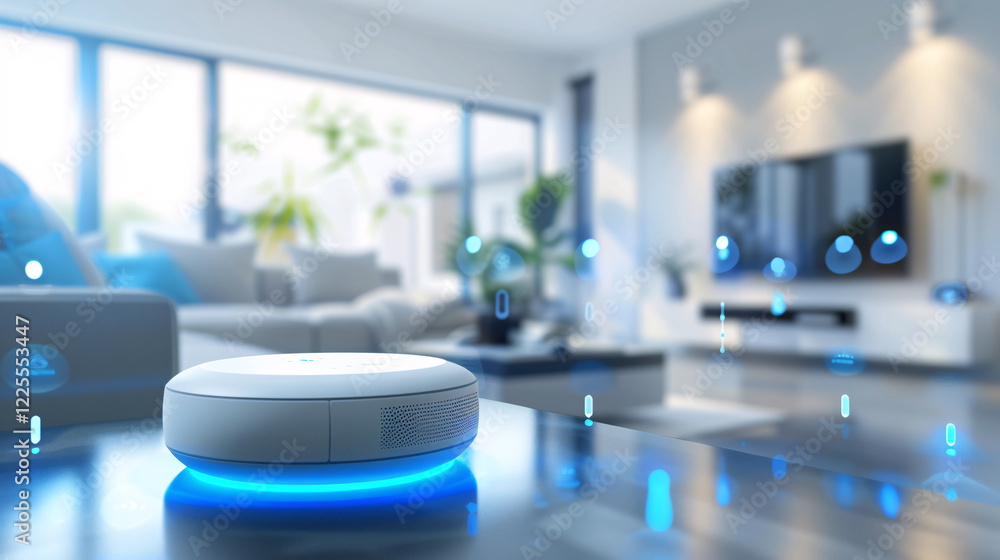 Poster smart home interface and voice assistant device