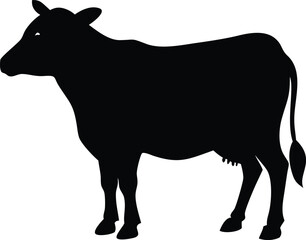 a cow silhouette vector design