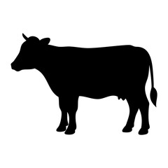 a nice cow silhouette vector style image