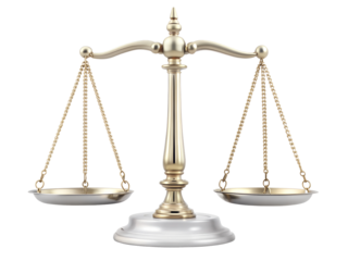 gold scales isolated on white background