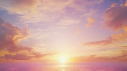 Obraz premium Serene Sunset Over Calm Ocean Waters