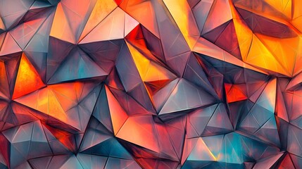 Abstract Geometric Pattern with Vibrant Colors and Sharp Edges