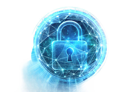 padlock with binary code