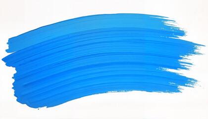 Dynamic blue brush strokes on white background, artistic expression