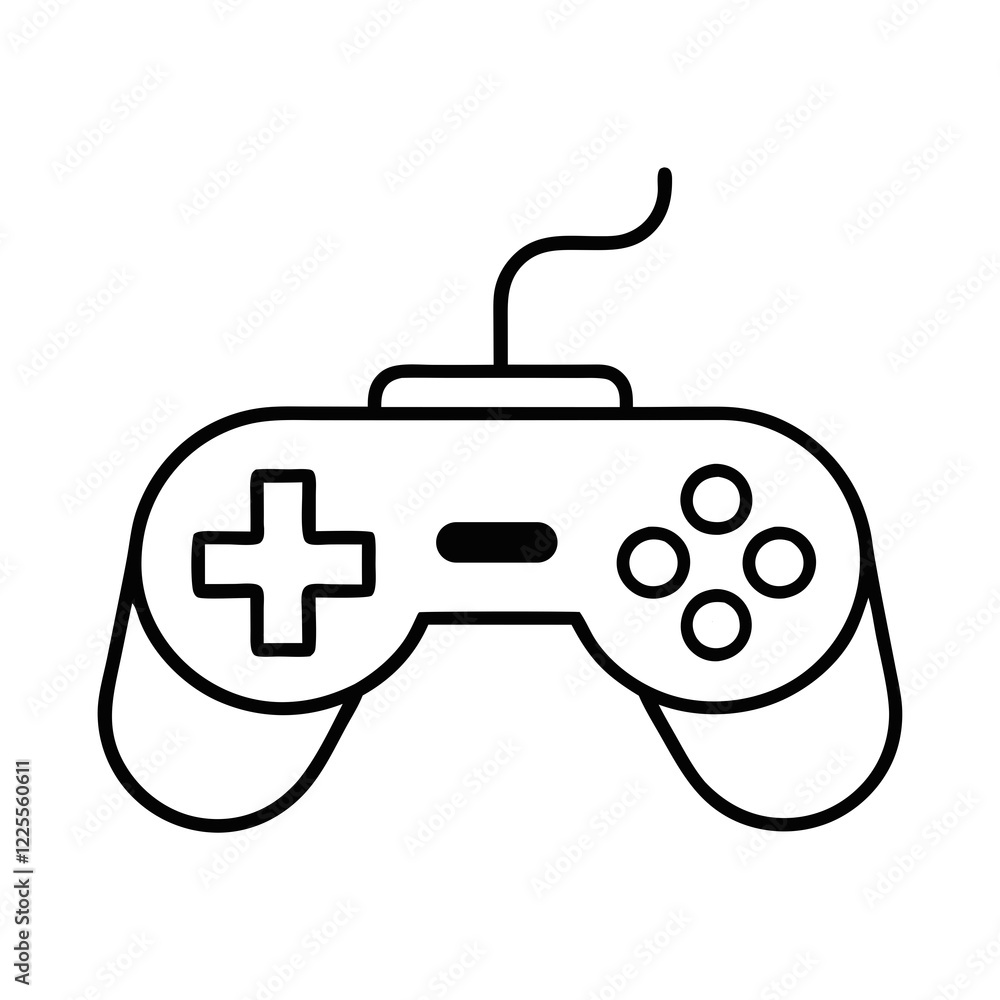Poster simple and unique game controller vector design.
