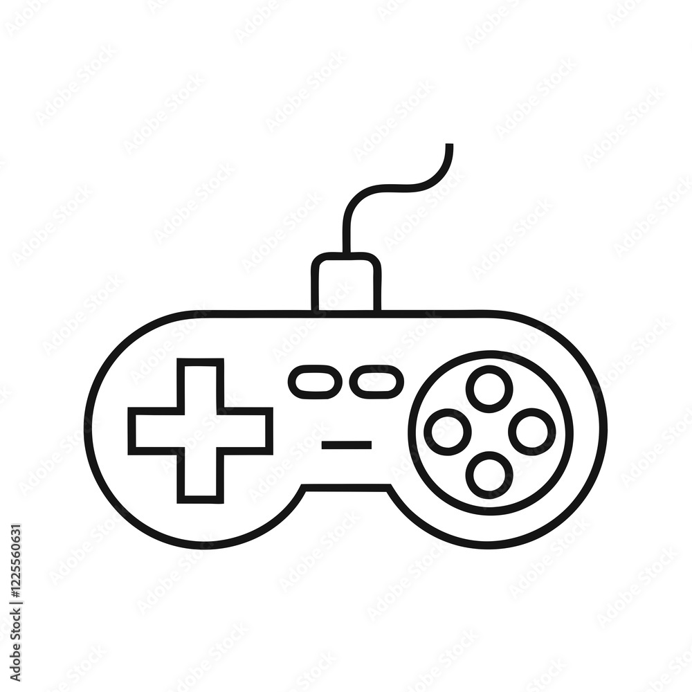 Poster simple and unique game controller vector design.