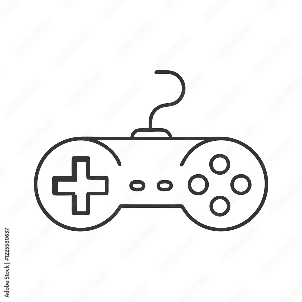 Poster simple and unique game controller vector design.