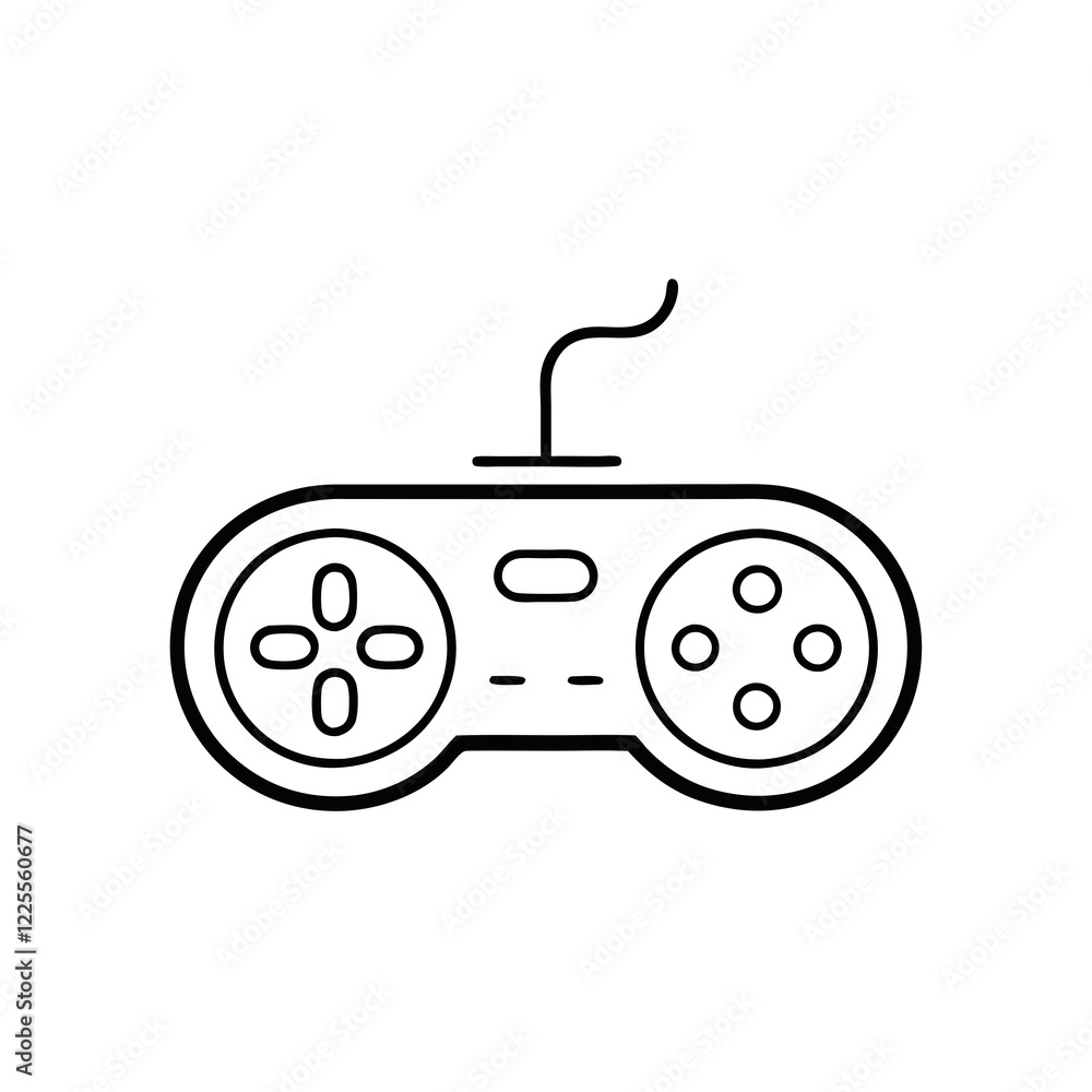 Poster simple and unique game controller vector design.