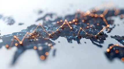 Global growth trends map, data visualization
