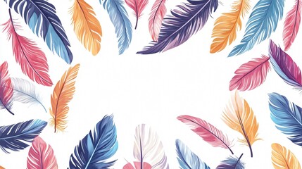 Fototapeta premium Elegant Feather Decoration for Creative Design Projects