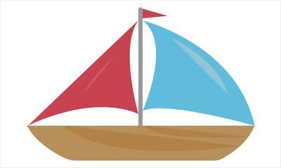 boat on white background