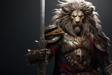 door knocker with lion