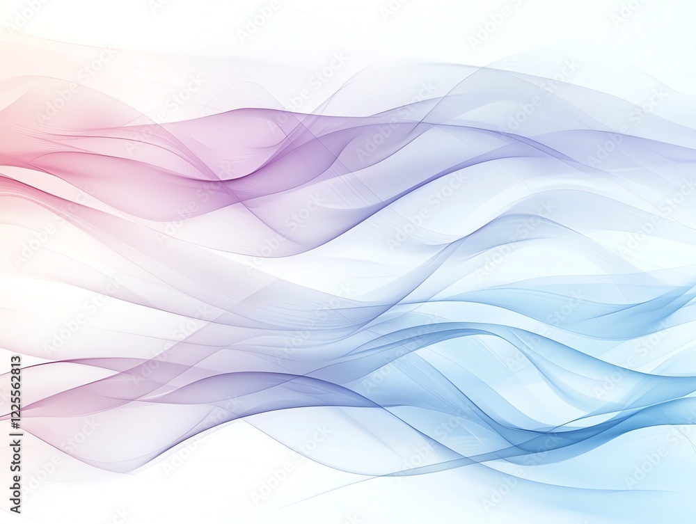 Aufkleber a smooth flow of colorful waves in pink, blue, and white tones, creating an abstract pattern that co