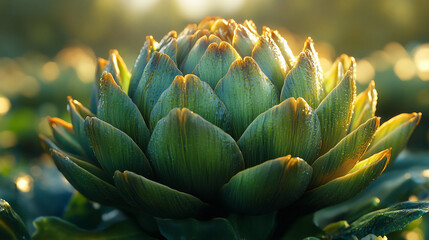Fototapeta premium artichoke on a green background