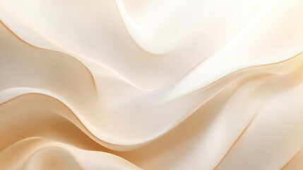 Obraz premium Abstract Beige Draped Fabric Soft Waves Design